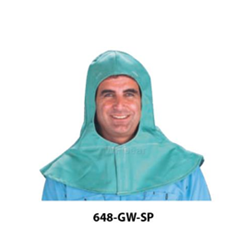 Green FR Cotton Open Faced Hood, Special