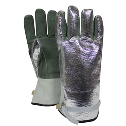 ALUMINIZED LEATHER GLOVE WITH ADJUSTABLE STRAP (REGULAR)