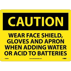 Notice Wear Goggles, Face Shield, Gloves and Apron In This Area Sign