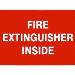 7" x 10" Adhesive Vinyl Fire Extinguisher Inside Sign