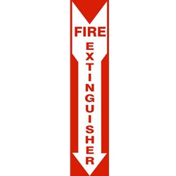20" x 4" Fire Extinguisher Down Arrow