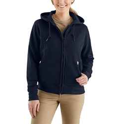 Carhartt Womens Navy FR Hooded Zipper Sweatshirt