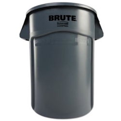 Brute 44 Gallon Trash Can w/Vent Channels, Gray