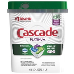 Cascade ActionPacs, Fresh Scent, 34.5 oz, 62/Bag, 3 Bags/Carton