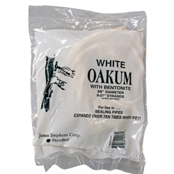 1 Lb. White Oil Oakum, 3/8 In. Dia x 9 In. - 27 In. Strands