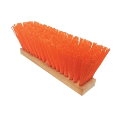 16" Heavy-Gauge Orange Plastic Street Broom
