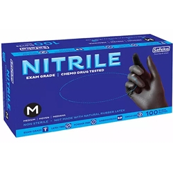 5 Mil Industrial Grade Powder Free Black Nitrile Gloves