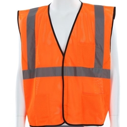 Hi Vis Reflective Orange Safety Vest