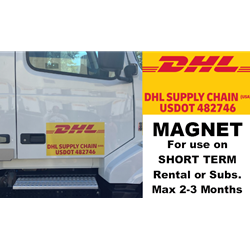 DHL DOT Truck Door Magnet 10/pk.
