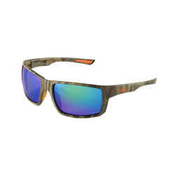 Sawfish™ Green Mirror Anti-Fog Lens, Woodland Camouflage Frame Safety Glasses