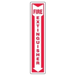 Fire Extinguisher 18" x 4" Adhesive Vinyl Sign
