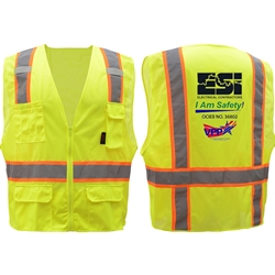 Premium Class 2 Lime Vest ESI Logo