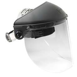 Heavy-duty faceshield headgear w/ 7" crown protector