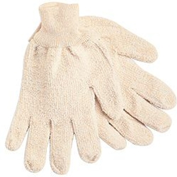 Terry cloth loop-out regular weight gloves L White