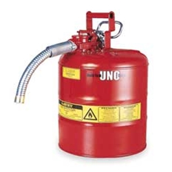 5-Gal. AccuFlow™ steel safety can w/ 1" hose Red