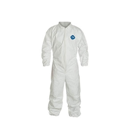 Tyvek coveralls w/ collar, elastic wrists & ankles XL