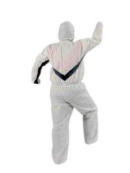 A30 Coveralls w/ attached hood & boots elastic wrists & ankles